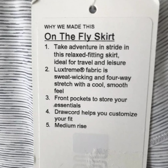 New Lululemon On The Fly Skirt - Picture 5 of 6
